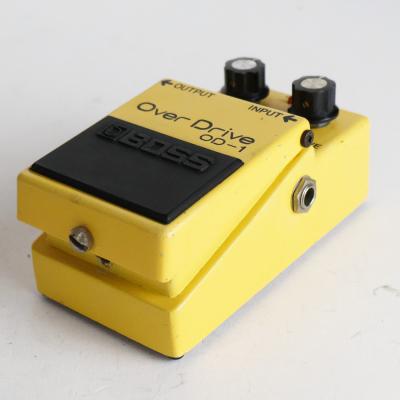 【中古】 オーバードライブ エフェクター BOSS OD-1 Over Drive RC3403ADB 1978年頃製造 銀ネジ 点滅LED スケルトンスイッチ Made in Japan ギターエフェクター 側面