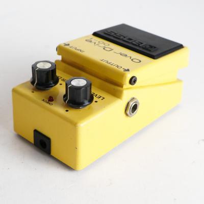【中古】 オーバードライブ エフェクター BOSS OD-1 Over Drive RC3403ADB 1978年頃製造 銀ネジ 点滅LED スケルトンスイッチ Made in Japan ギターエフェクター 側面