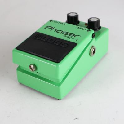 【中古】フェイザー エフェクター BOSS PH-1 Phaser 銀ネジ 点滅LED スケルトンスイッチ Made in Japan ギターエフェクター 側面