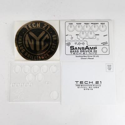 【中古】 TECH21 SansAmp BASS DRIVER DI-J J(LUNA SEA)シグネチャーモデル ベース用DI プリアンプ 付属品