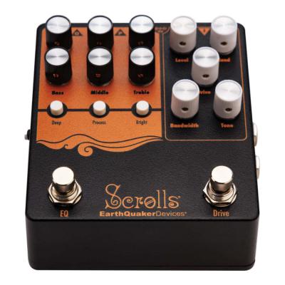 EarthQuaker Devices アースクエイカーデバイセス EQD Scrolls 中尾憲太郎シグネチャーベースプリアンプ フロント斜め画像