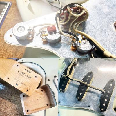 【中古】 エレキギター Fender Custom Shop 1960 Stratocaster Relic Olympic White 2004年製 フェンダー カスタムショップ ストラトキャスター レリック 内部
