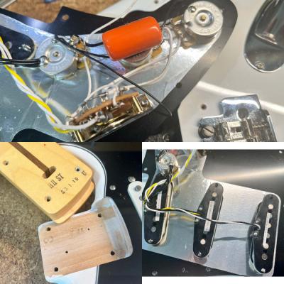 【中古】 エレキギター Fender Made in Japan Hybrid II Stratocaster Maple Fingerboard Arctic White 2023年製 フェンダー ハイブリッド2 ストラトキャスター 内部