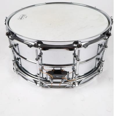 【中古】 スネアドラム ラディック Ludwig LM402T Supraphonic 14×6.5 スープラフォニック 側面