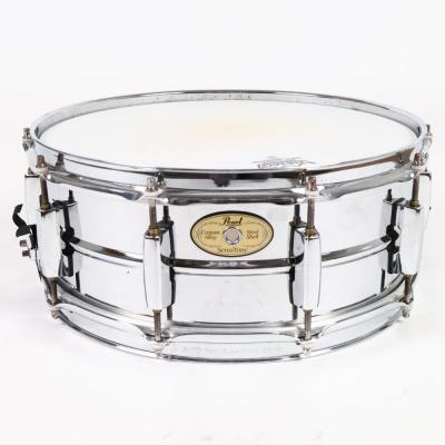 【中古】 スネアドラム パール Pearl SensiTone Steel Custom Alloy 14x5.5 スチールシェル