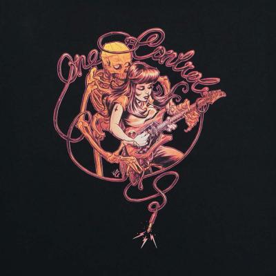 One Control ワンコントロール the Skull with Girl ロングTシャツ ブラック 長袖 Lサイズ 表プリント画像