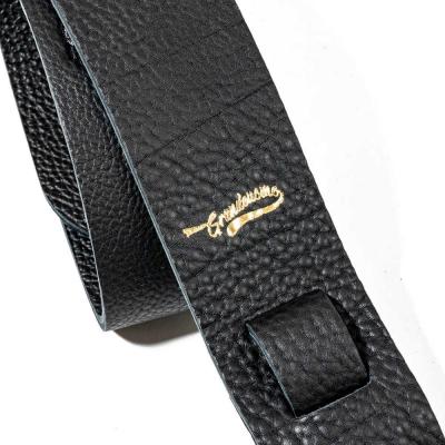 Grande uomo グランデウオモ KOS-ZC50-BK ずり落ちキャット 50mm BK/BK ギターストラップ ロゴ画像