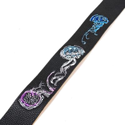 Grande uomo グランデウオモ KOS-MK50-MP 月夜海月 50mm BK/MP ギターストラップ 刺繍画像