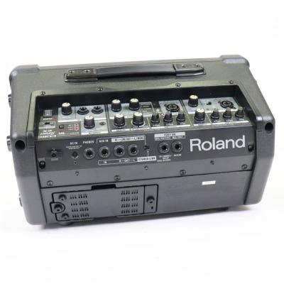 【中古】 ギターアンプ ローランド ROLAND CUBE Street EX BK ステレオ ポータブルアンプ マイクスピーカー 本体画像 裏