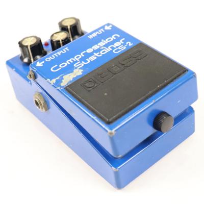 【中古】コンプレッサー エフェクター BOSS CS-2 Compression Sustainer Made in Japan ギターエフェクター 本体画像 斜め2