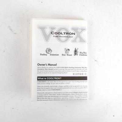【中古】 エフェクター VOX Brit Boost CT-03BT 真空管内蔵 ブースター オーバードライブ 説明書画像