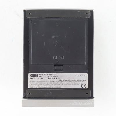 【中古】 ダイナミックエコー エフェクター KORG TONEWORKS 301dl Dynamic Echo エコー ディレイ ギターエフェクター 裏面