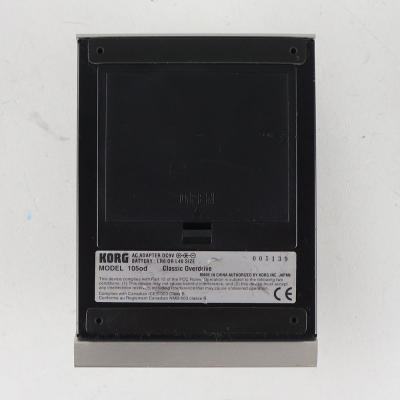 【中古】 クラシックオーバードライブ エフェクター KORG TONEWORKS 105od Classic Overdrive オーバードライブ ギターエフェクター 裏面