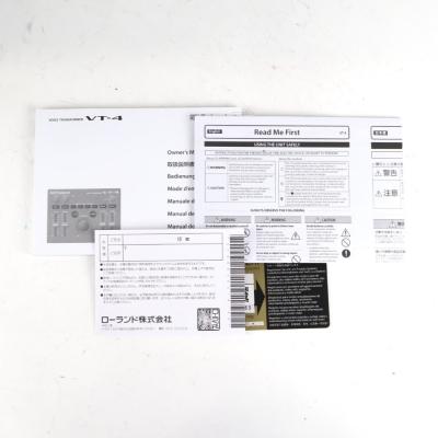 【中古】 ボイスエフェクト ボーカルエフェクター ROLAND VT-4 Voice Transformer ボイストランスフォーマー ローランド 説明書画像