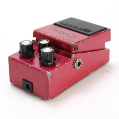 【中古】 アナログディレイ エフェクター BOSS DM-2 Delay 前期モデル アダプタージャック破断あり 電池使用可 Made in Japan ギターエフェクター リア斜めアングル画像