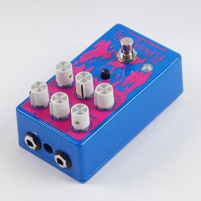 【訳あり】アウトレット EarthQuaker Devices アースクエイカーデバイセス EQD Afterneath V3 Blue Magenta ショートディレイリバーブ 全体