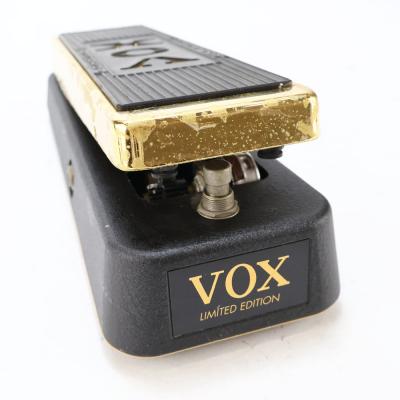 【中古】 ワウペダル エフェクター VOX V847G ゴールドカラーモデル USA製 アダプター端子なし 電池駆動のみ 側面