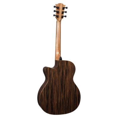 アコースティックギター LAG GUITARS HV50ACE NEW HYVIBEシリーズ スマートギター オーディトリアムサイズ マッカーサーエボニーバック&サイド バック画像