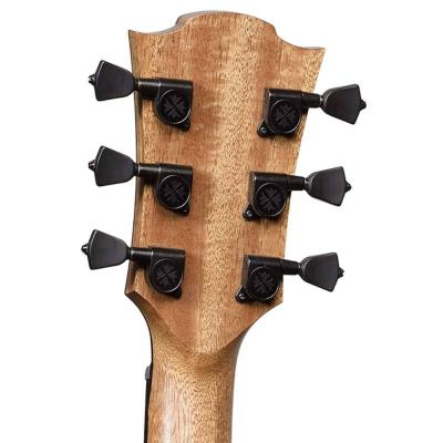 アコースティックギター LAG GUITARS HV50ACE NEW HYVIBEシリーズ スマートギター オーディトリアムサイズ マッカーサーエボニーバック&サイド ヘッドバック画像