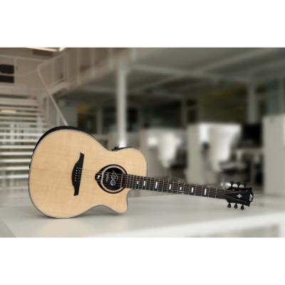 アコースティックギター LAG GUITARS HV50ACE NEW HYVIBEシリーズ スマートギター オーディトリアムサイズ マッカーサーエボニーバック&サイド イメージ画像