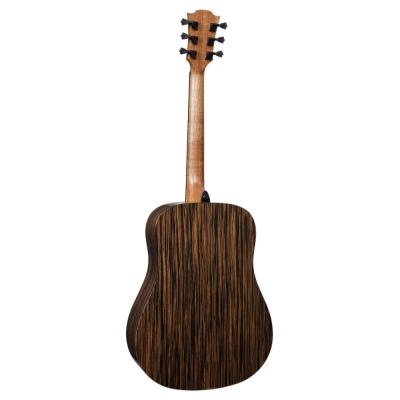 アコースティックギター LAG GUITARS HV50DE NEW HYVIBEシリーズ スマートギター ドレッドノートサイズ マッカーサーエボニーバック&サイド バック画像