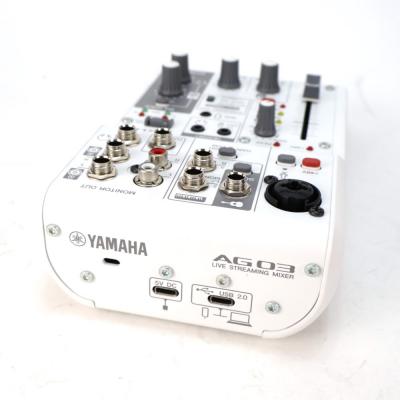 【中古】 ミキサー ヤマハ YAMAHA AG03 mk2 W ライブストリーミングミキサー ホワイト リア斜めアングル画像