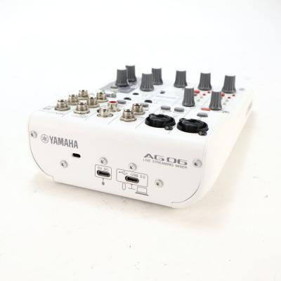 【中古】 ヤマハ YAMAHA AG06 MK2 W 6チャンネル ライブストリーミングミキサー ホワイト 詳細画像