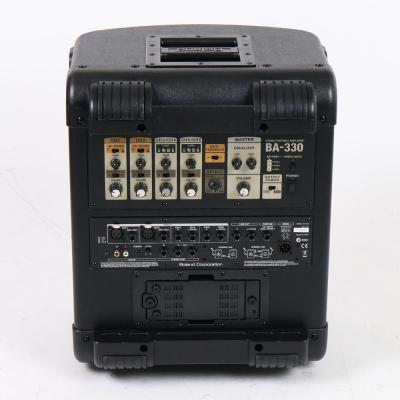 【中古】 ROLAND BA-330 ステレオポータブルアンプ PAシステム 背面
