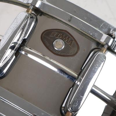 【中古】 スネアドラム タマ TAMA RS465 14x6.5 ROCKSTAR Steel スネアドラム エンブレム