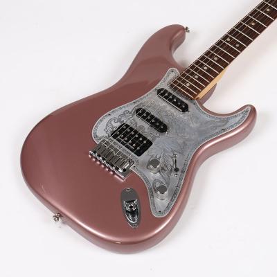 【中古】 エレキギター Fender American Deluxe Stratocaster Rosewood Fingerboard Burgundy Mist Metallic Mod. 2013年製 リアピックアップ ダンカン JBに交換 メタル彫金ピックガードに交換 ボディ