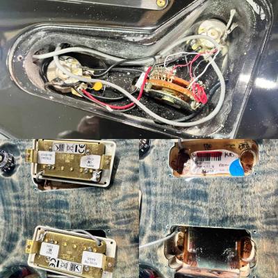 【中古】 エレキギター PRS Custom 24 KID Limited Ebony FingerBoard Faded Whale Blue 2014年製 Paul Reed Smith 内部
