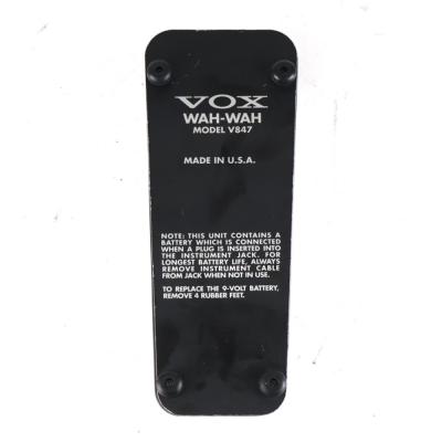 【中古】 ワウペダル VOX V847 Made in USA ギターエフェクター ボトム画像