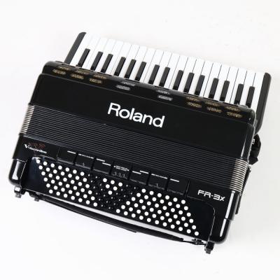 【中古】 Vアコーディオン ローランド ROLAND FR-3X BK V-Accordion アコーディオン 本体画像 上