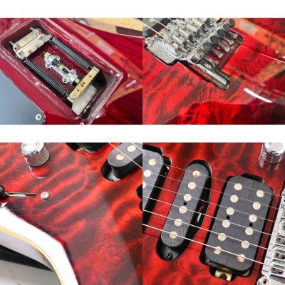【中古】 エレキギター SCHECTER NV-DX-24AS Red SunBurst Mod. EVH D-Tuna改造あり シェクター 傷など