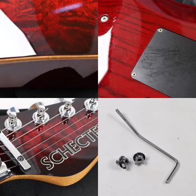 【中古】 エレキギター SCHECTER NV-DX-24AS Red SunBurst Mod. EVH D-Tuna改造あり シェクター 傷など