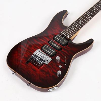 【中古】 エレキギター SCHECTER NV-DX-24AS Red SunBurst Mod. EVH D-Tuna改造あり シェクター ボディ