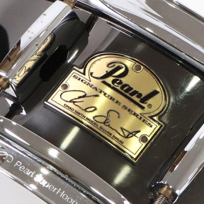 【中古】 チャドスミス シグネチャー スネアドラム パール Pearl CS1450 Chad Smith Signature 14×5 エンブレム