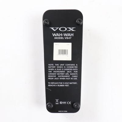 【中古】 ワウペダル VOX V847 ギターエフェクター V847A 裏面