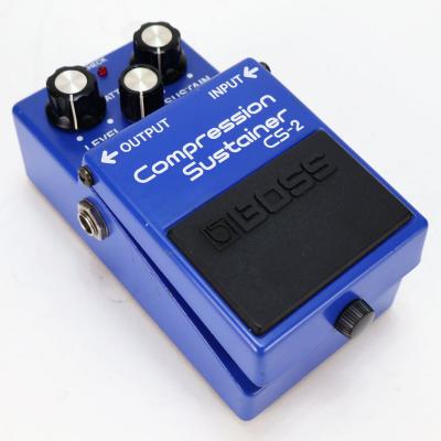 【中古】コンプレッサー エフェクター BOSS CS-2 Compression Sustainer Made in Japan ギターエフェクター 本体画像 斜め 2