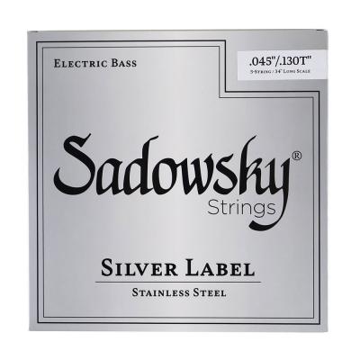 Sadowsky サドウスキー SBCS45B Stainless Steel Silver Label ステンレススチール 5弦エレキベース弦 45-130