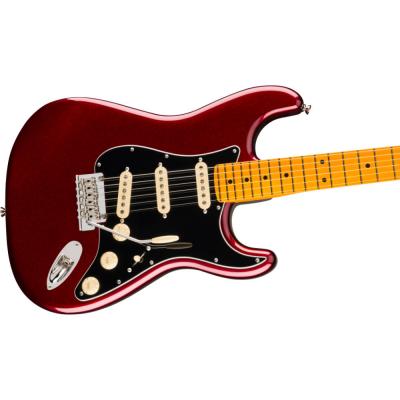 Fender フェンダー American Professional Stratocaster MN Oxblood エレキギター ストラトキャスター ボディ斜めアングル画像