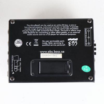 【中古】 ベースプリアンプ EBS Micro Bass II 背面