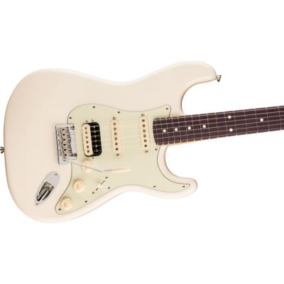 Fender フェンダー American Professional Stratocaster HSS RW Olympic White エレキギター ストラトキャスター ボディ斜めアングル画像