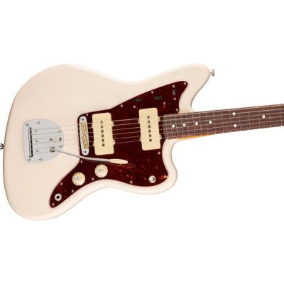 Fender フェンダー American Professional Jazzmaster RW Olympic White エレキギター ジャズマスター ボディ斜めアングル画像
