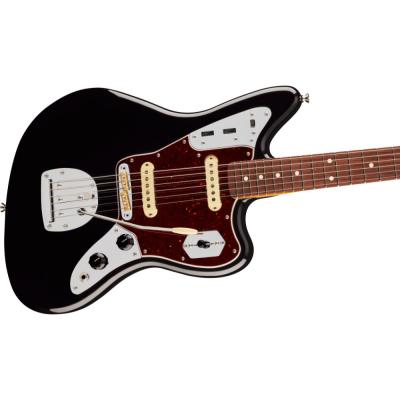 Fender フェンダー American Professional Jaguar RW Black エレキギター ジャガー ボディ斜めアングル画像