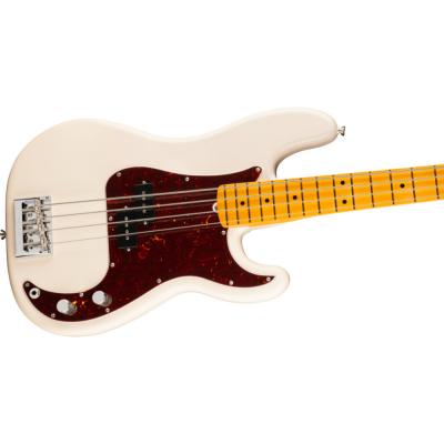 Fender フェンダー American Professional Precision Bass MN Olympic White エレキベース プレシジョンベース ボディ斜めアングル画像
