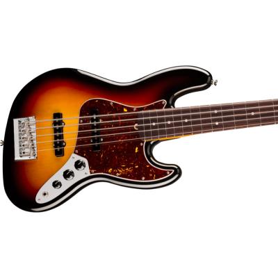 Fender フェンダー American Professional Jazz Bass V RW 3-Color Sunburst 5弦エレキベース ジャズベース ボディ斜めアングル画像