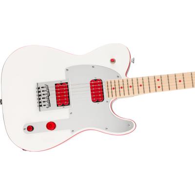 Fender フェンダー John 5 Ghost Telecaster Arctic White エレキギター テレキャスター ボディ斜めアングル画像