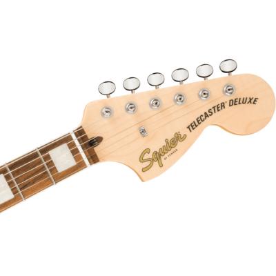 Squier スクワイア スクワイヤー Paranormal Troublemaker Telecaster Deluxe Bigsby LRL PPG Black エレキギター テレキャスター ヘッド画像