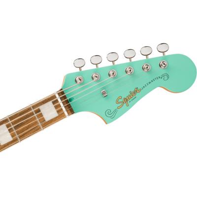 Squier スクワイア スクワイヤー Paranormal Baritone Jazzmaster HH LRL PPG Sea Foam Green エレキギター ジャズマスター ヘッド画像